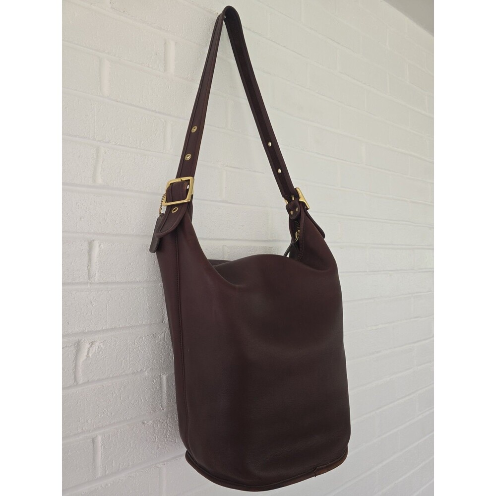 Vintage Coach Duffle Sac Shoulder Bag 9085 Brown Large Leather
